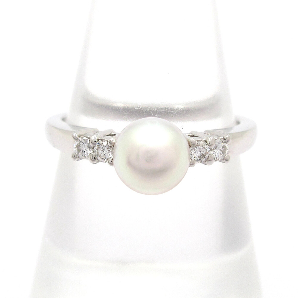 Mikimoto 18K White Gold Diamond Pearl #311770M98B